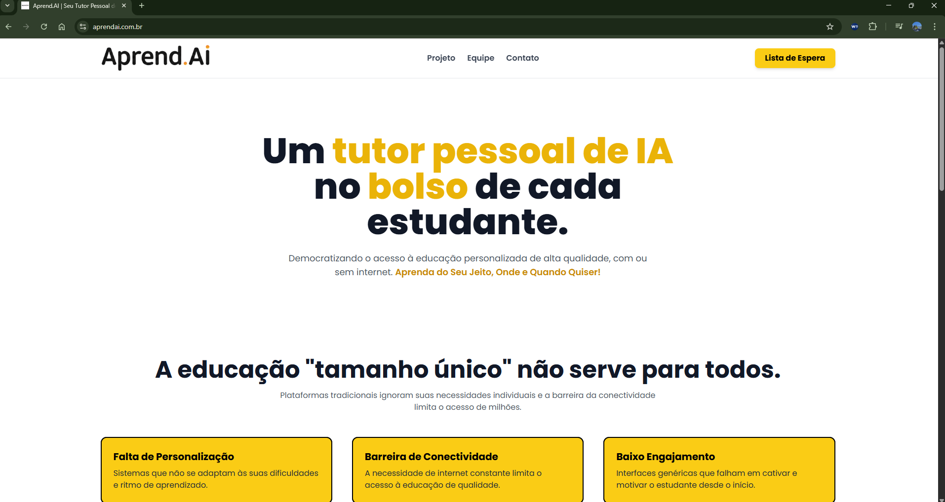 Tela do AprendAI